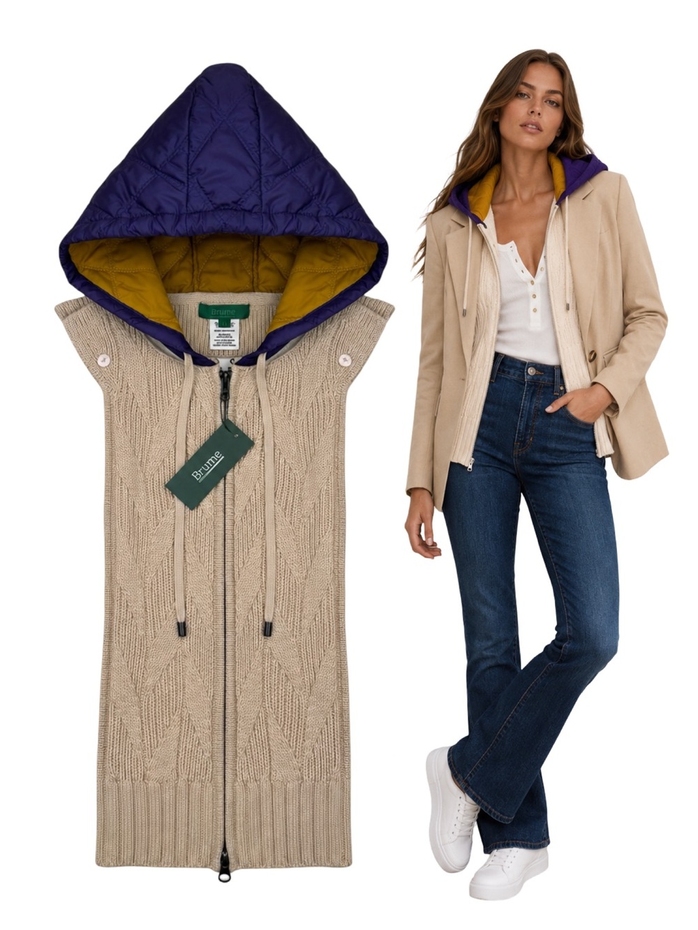 NWT Brunne Hoodie Puffer DICKEY Compatible with VERONICA BEARD Blazers 00-14